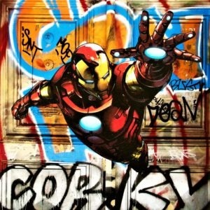 Iron Man en street art par Pep's artiste peintre