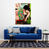 Mise en situation d'une toile dans un salon