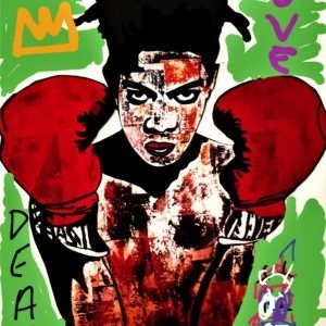 Reproduction de Basquiat par le peintre Pep's