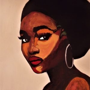 Black Lady peint sur métal par Pep's Artiste