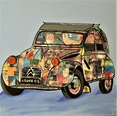 Reproduction de la célèbre voiture Deuch par Pep's Artiste peintre