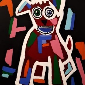 Le chien, un production sur métal de l'artiste Pep's