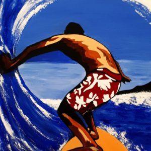 Le surfer tableau sur métal de Pep's artiste en vente sur son site