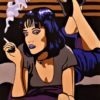 La célèbre Mia du film Pulp Fiction représentée par l'artiste peintre Pep's