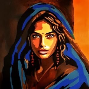 L'Indienne, un tableau by Pep's artiste peintre